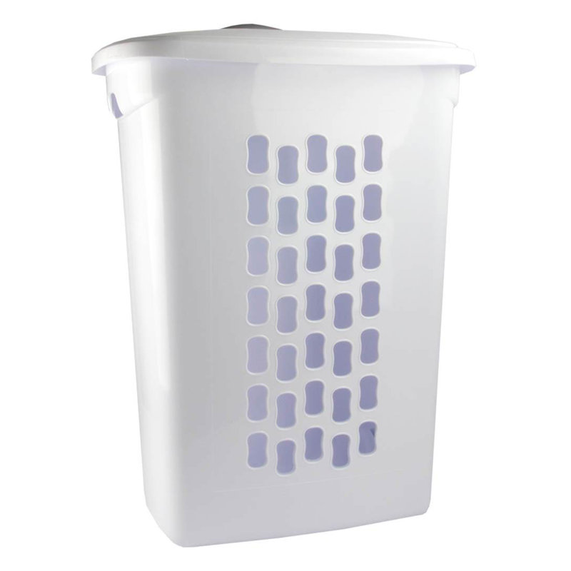 Sterilite Ultra Wheeled Laundry Hamper with Lid, Handle and Wheels for Easy Rolling of Clothes