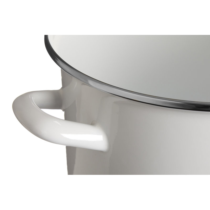 Danielburnham 4.7 l Aluminium Round Casserole, White