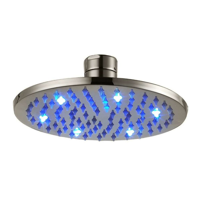 FontanaShowers Versilia Color Changing LED Shower Head with Adjustable Body Jets and Mixer, Brushed Nickel, 2" H x 24" W