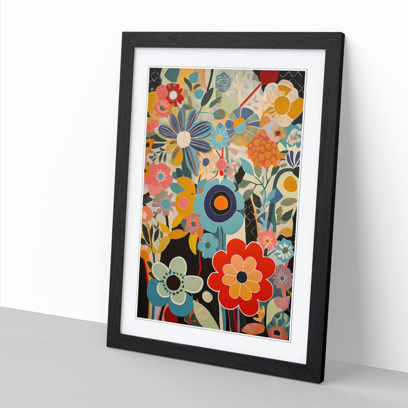 Orphism Flowers Vol.11 1 Piece Wall Art, 46cm H x 34cm W x 2cm D, Oak