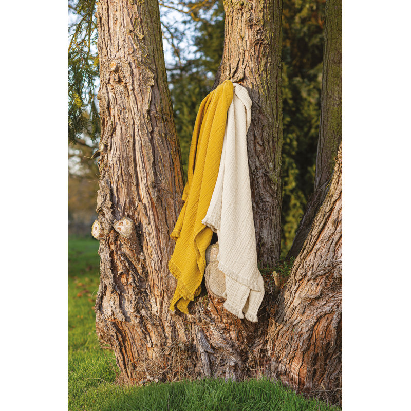 Wimberly Cotton Solid Colour Bedspread, Pebble, 230 x 250 cm