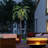 7' Artificial Lighted Palm Tree With 5 Coconuts, 280 Color Changing LED Light