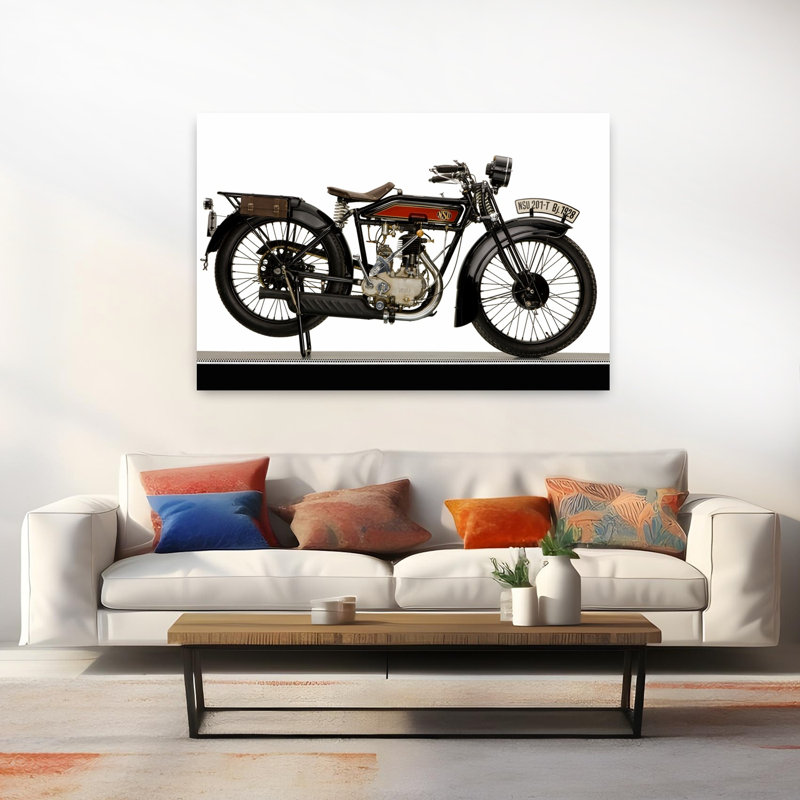 1929 Nsu 199Cc 201T, paysage abstrait classique, art mural, H 40 po x l 60 po