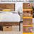 Kempst Queen Bed Frame with Wood Headboard and Footboard, Rustic Brown Farmhouse Platform Bed with Under-Bed Storage, Mattress Foundation with Heavy Duty Slats Support, No Box Spring Needed, Noise Free, Easy Assembly-764581689-734330215
