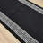 Custom Size Anti-Slip Low Profile (Thin) Greek Key Border Black Machine Printed Design Rug by Feet-1048741638