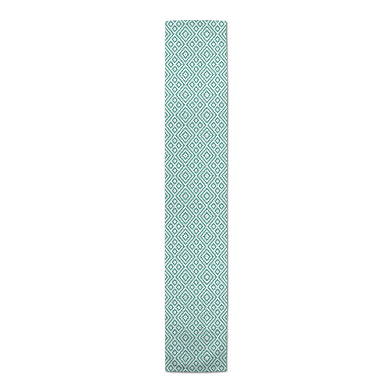 Chemin de table Brysa, P 16 po x L 90 po, Bleu sarcelle