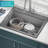 KRAUS Bellucci 28” Granite Workstation Drop In Top Mount Single Bowl Kitchen Sink with Accessories-86781489-86781491