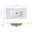 Integrated Glossy Ceramic Basin, Drain And Faucet NOT INCLUDED