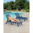 Seehill HDPE Outdoor Chaise Lounge Set Of 2, 6-Position Adjustable Outdoor Lounger With Wheels & Cup Holder, Poly Lounge Chairs, HDPE Patio Lounge Chairs For Deck, Backyard, Poolside-2005859002