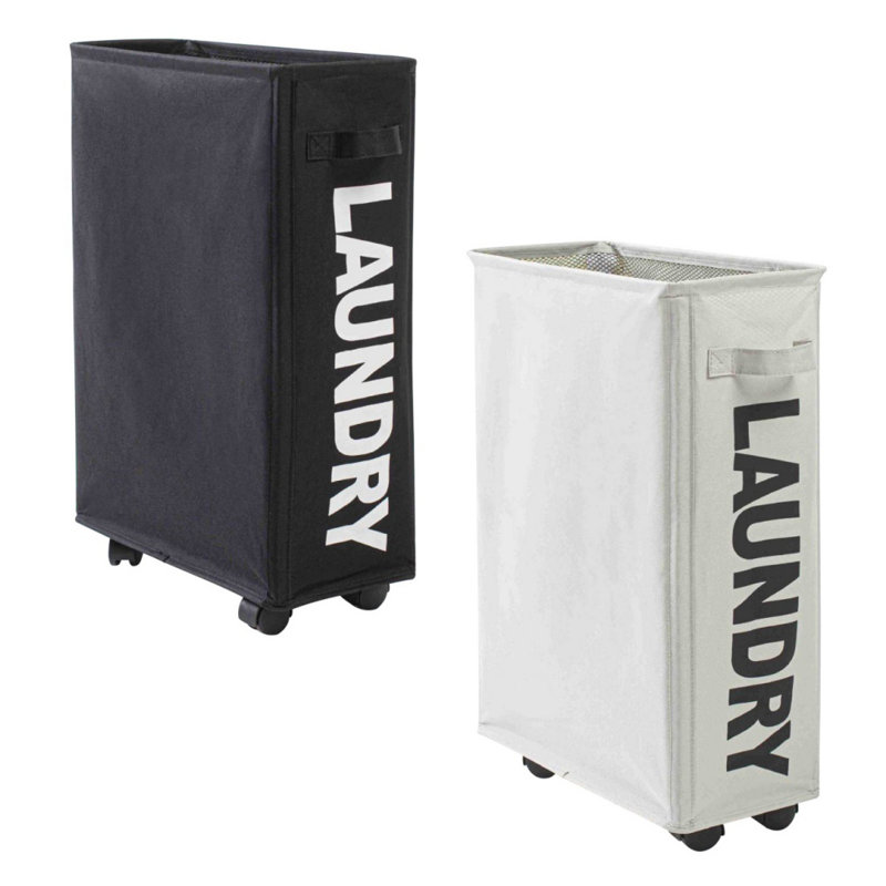 Panier à linge, Gris foncé, H 22,8 po x l 15,4 po x P 7,3 po