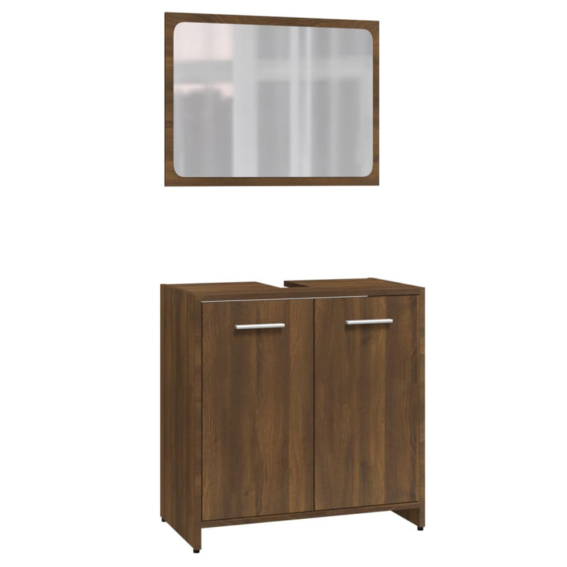 Labus 60cm Single Bathroom Vanity Base Only, Brown 