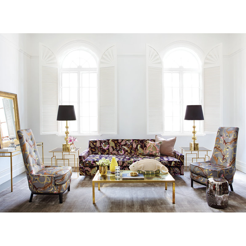 Ardmore 'Monkey Bean' Velvet Fabric, Night