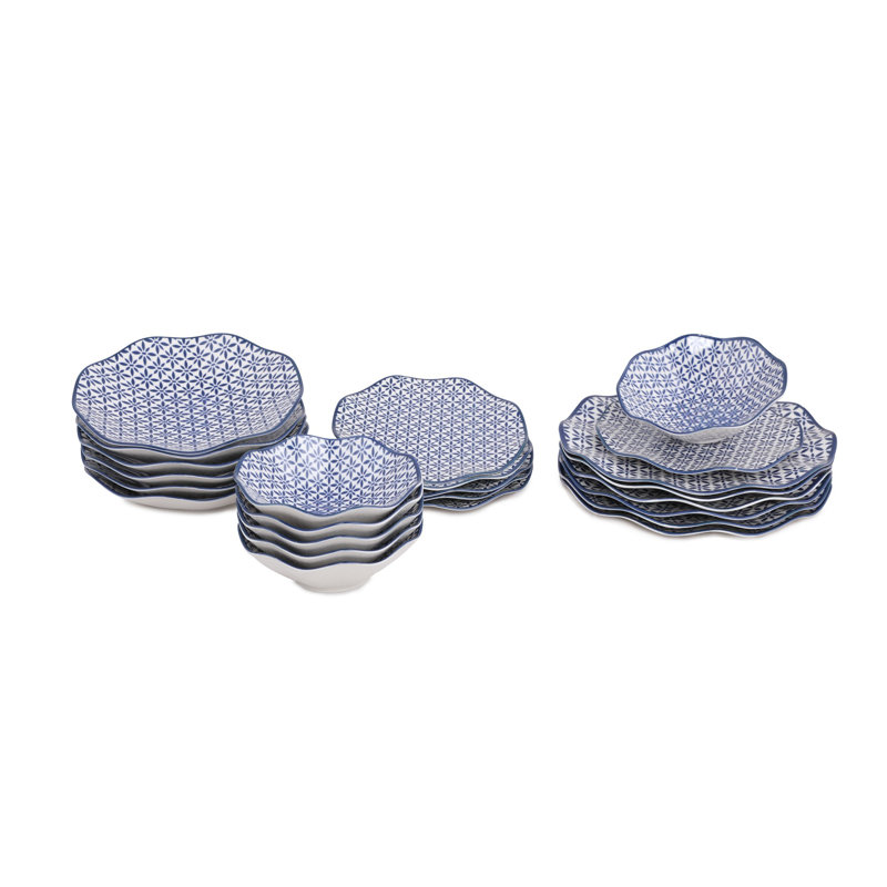 Porcelain China Dinnerware Set 24 Piece - Service for 6
