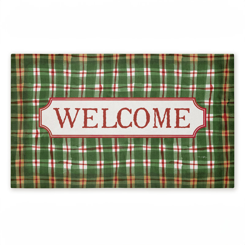 Paillasson Winter Plaid Cabin Welcome