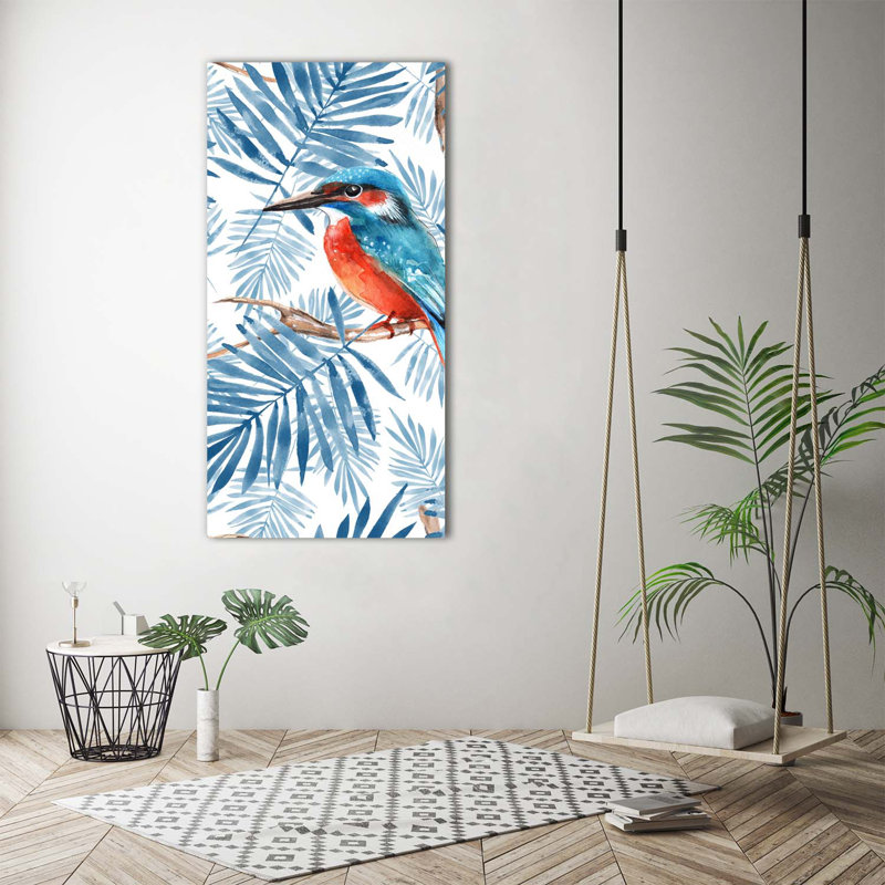 Birds And Leaves - Wrapped Canvas Print
