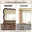 Miroir décoratif ondulé en bois d'hévéa massif-860456093-860456095-1006661089
