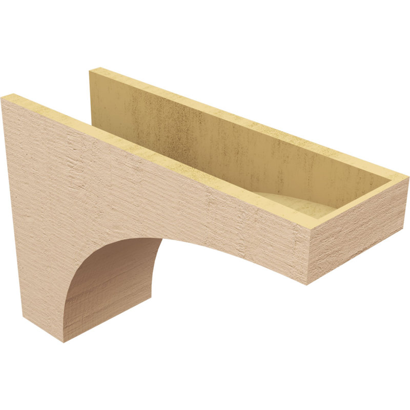 Bois de cèdre brut StockportThane Corbel, apprêté brun clair Stockport, H 16 po x l 8 po x P 24 po