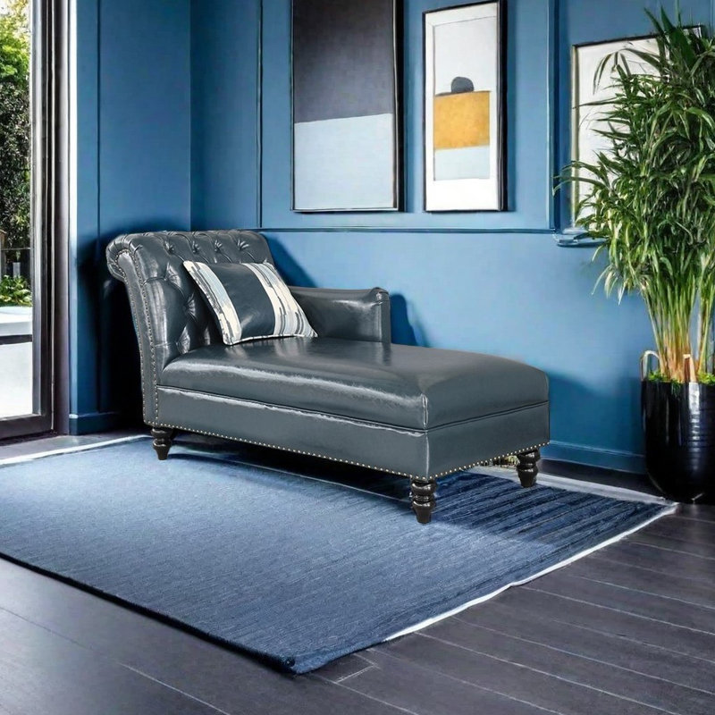 Chaise longue Degraaf, Retour à gauche, Bleu foncé