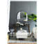 Miroir de salle de bain noir avec cadre en fer noir, 33 po x 31 po, pour chambre à coucher, vestibule, miroir