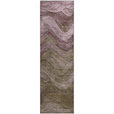 Premium Machine Washable Milardo AMF1700 Swirls Rug