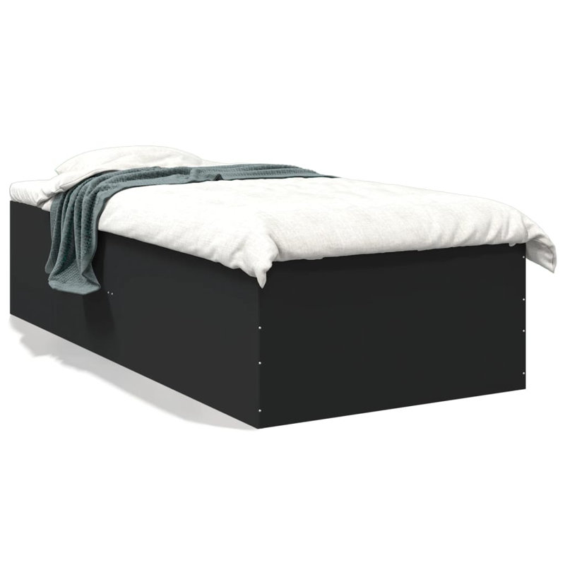 Pautauros Bed, Black, Small Single (75 x 190 cm)