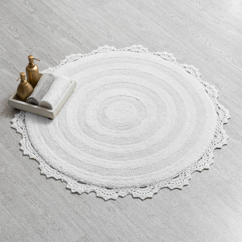 Tapis pour salle de bain Aridatha, Ivoire ivoire, L 36 po x L 36 po