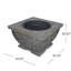 32"  Mgo Light-Weight Concrete Wood Burning Square Fire Pit, Grey