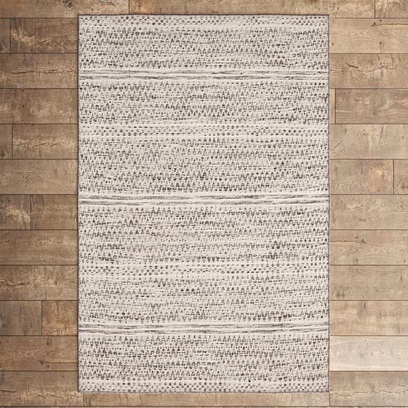 Sylvie Striped Wool Area Rug, Rectangle 6' x 9'
