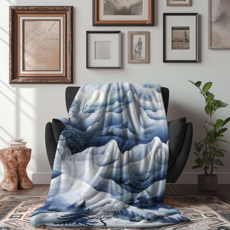 Winter Escape - 1 pièce Sherpa Premium, L 60 po x L 80 po