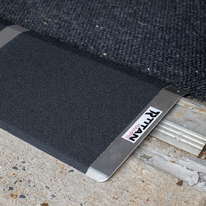 Titan Ramps 8" X 32" Aluminum Threshold Ramp, 1" H x 32" W x 8" D