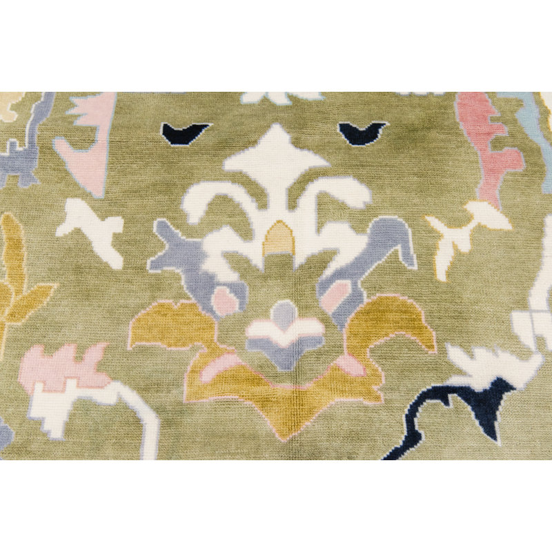 Penny Hand Knotted Wool Abstract Area Rug, Rectangle 10' x 14'