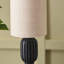 Sahana Black Ribbed Slim Wood Table Lamp