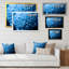 «Blue Chrysanthemum Flower Element», reproduction sur toile flottante-2127104273-2127104272