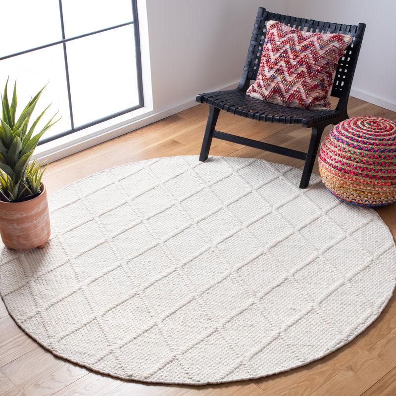 Trellis Hand Woven Area Rug, Round 183 cm