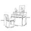 European luxury classical style desk and chair set
