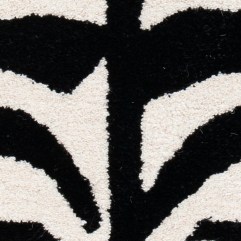 Christoper Hand Tufted Wool Animal Print Rug, Round 8'