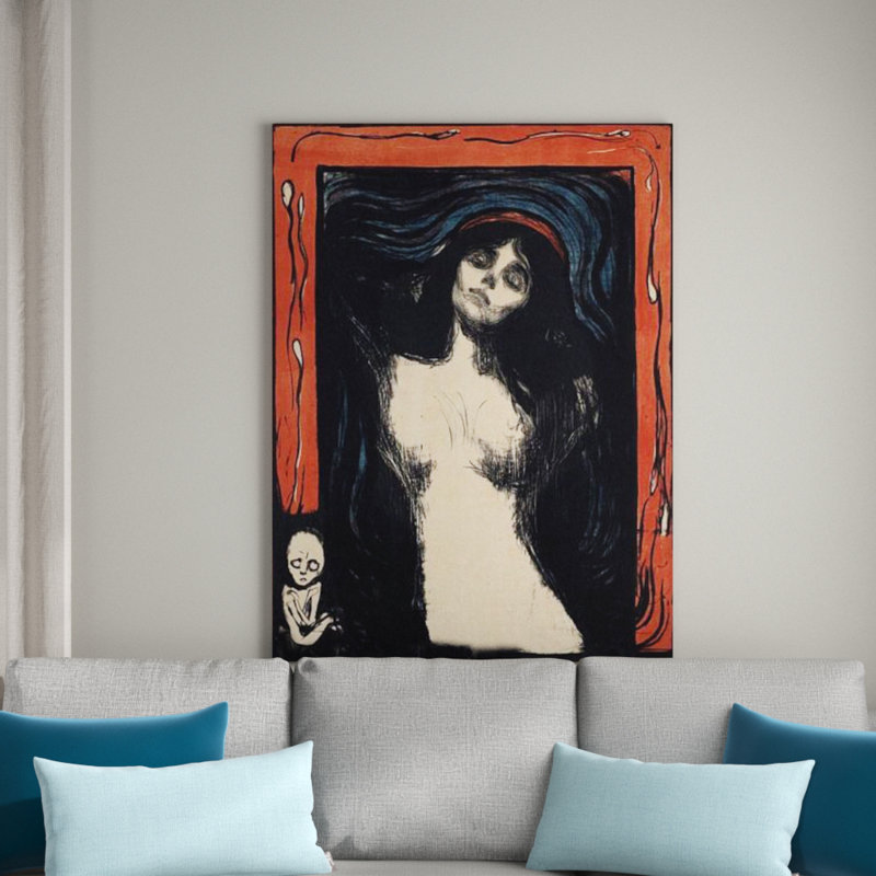 Edvard Munch - Wrapped Canvas Painting, 120cm H x 90cm W x 1.8cm D