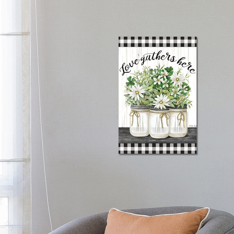 "Love fronton" par Cindy Jacobs-impression d’art graphique, Toile tendue, Pas de tapis, H 26 po x l 18 po x 1,5 po