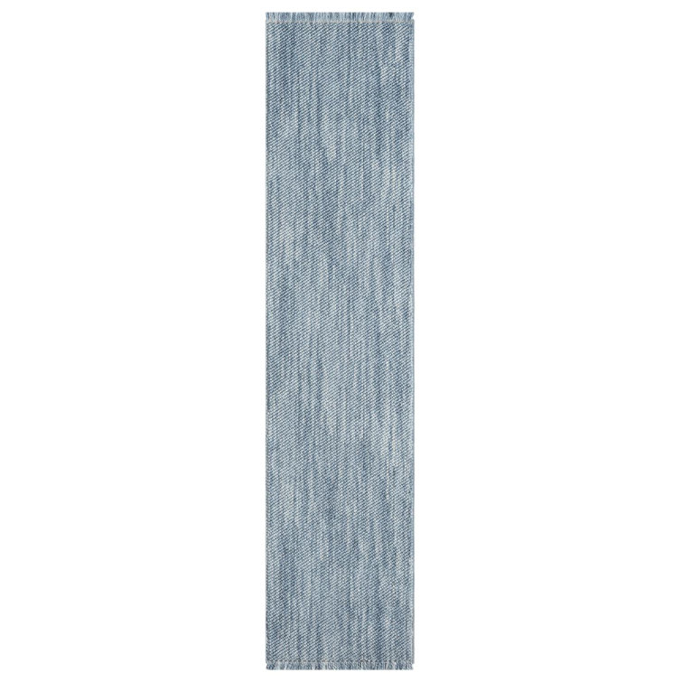 Textured Fringed Area Rug