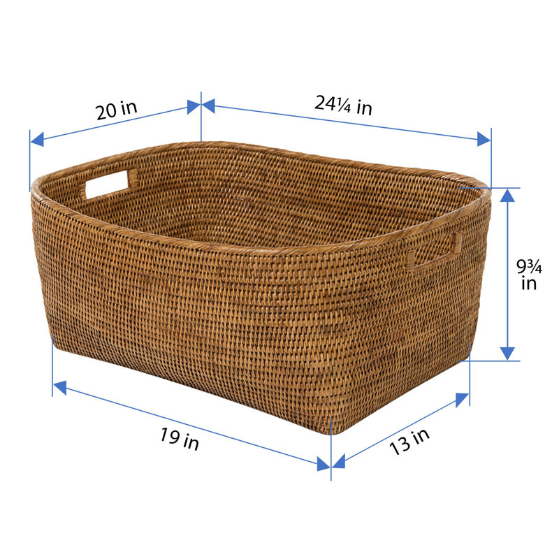 Panier en rotin Everard, Brun