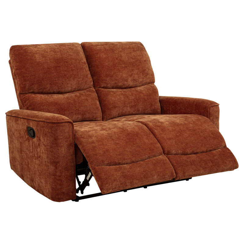 Causeuse inclinable orange brûlé Trask, L 57,02 po