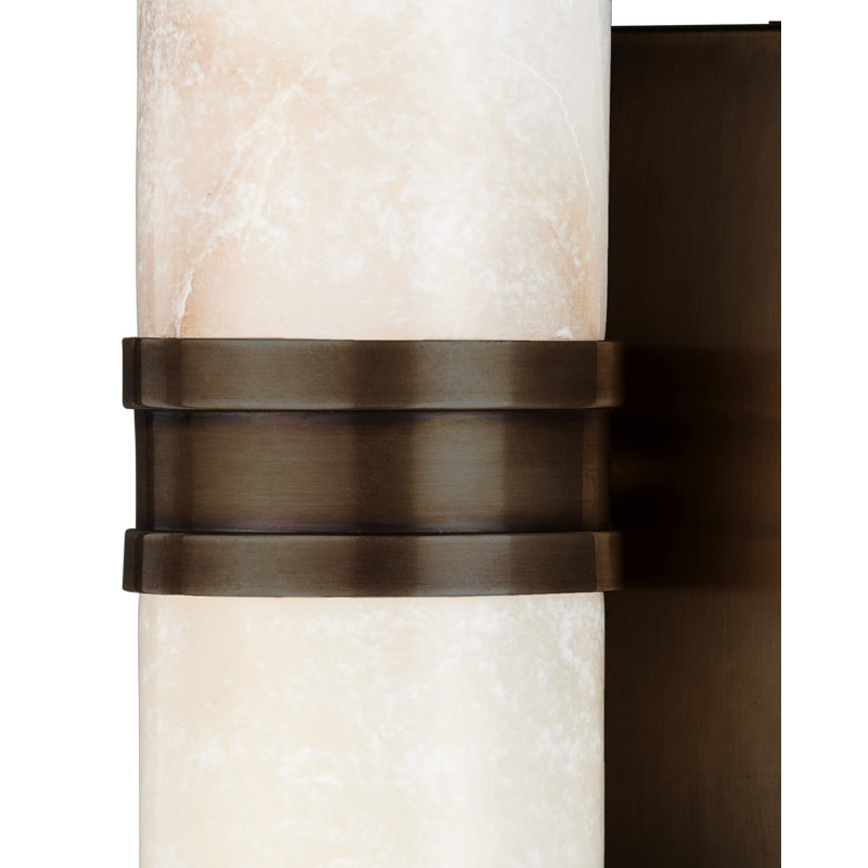 Brenham Wall Sconce, 4.5" H x 14.5" W x 5" D, Natural/Oil Rubbed Bronze, 6