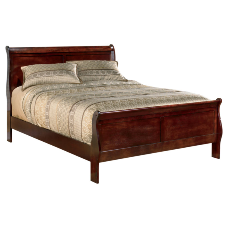King Sleigh Bed With 2 Nightstands, King