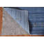 Tapis rayé bleu Gabbeh 8 x 10