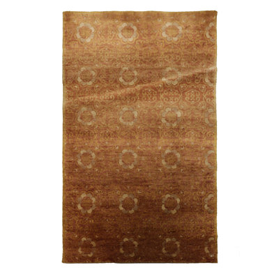 Tapis rouille transitionnel en laine noué à la main 3x5