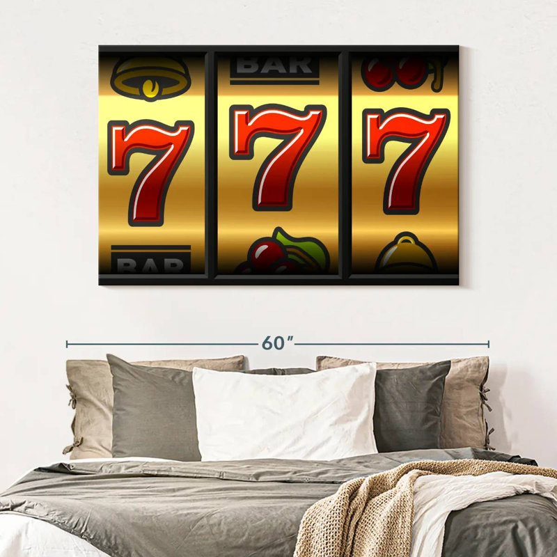 Senne Lucky Winning Slot Machine, 34" H x 51" W