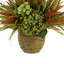 Hydrangea Fall Arrangement With Heather In A Rope Pot