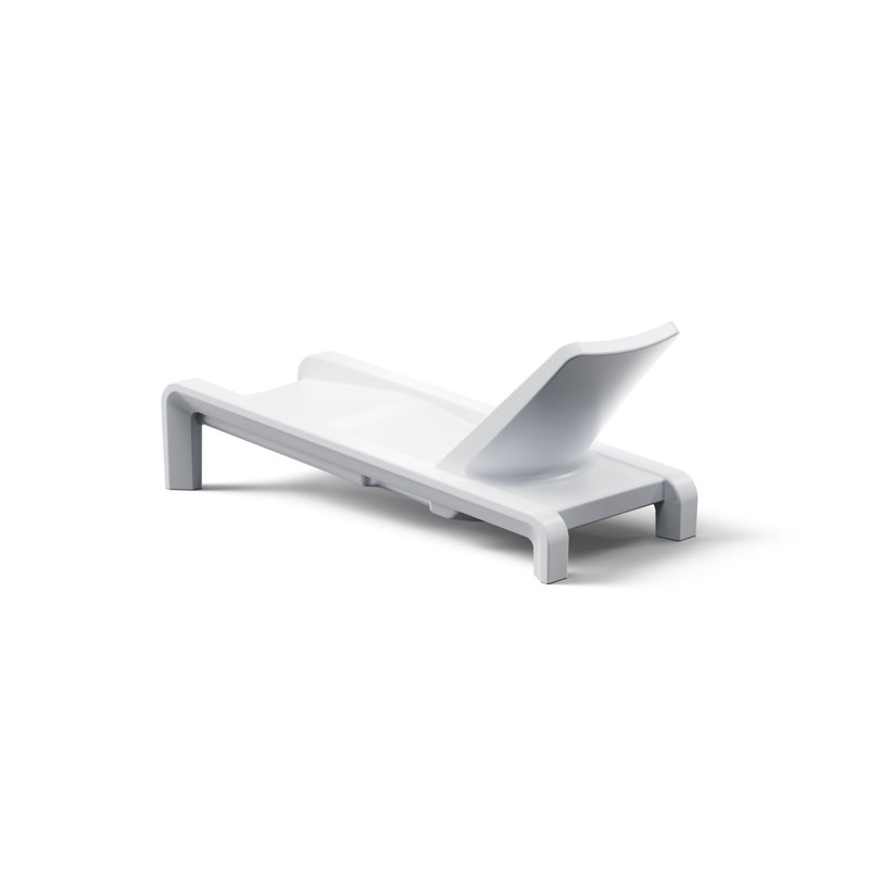 Deck Outdoor Chaise Lounge, Highcloue White