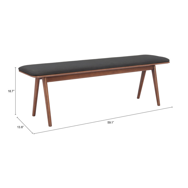 Banc Kazwali noir et noyer