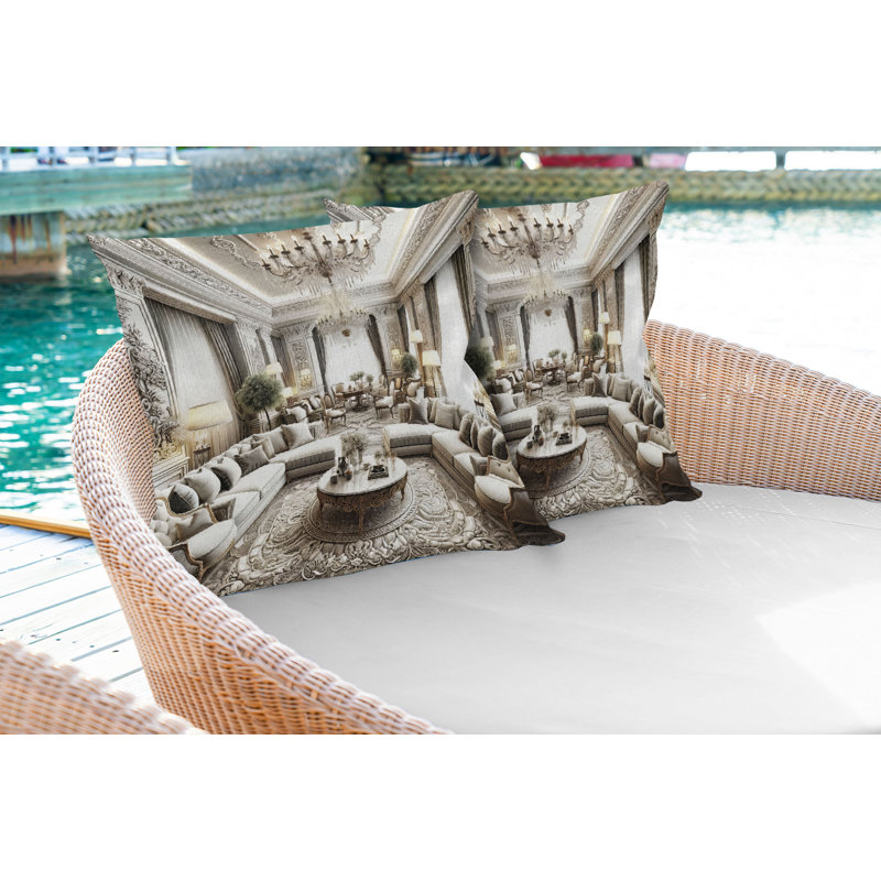 Oreiller réversible en tissu Ambesonne, H 16 po x l 36 po, Rectangulaire